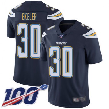 Los Angeles Chargers NFL Football Austin Ekeler Navy Blue Jersey Men Limited  #30 Home 100th Season Vapor Untouchable->los angeles chargers->NFL Jersey